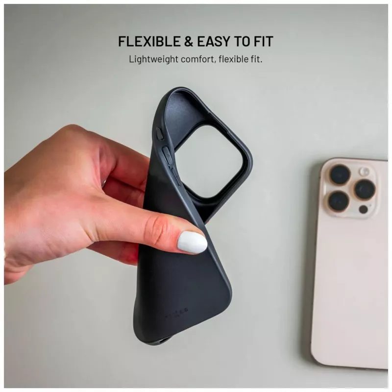 Fixed Story Back Cover, skirta Xiaomi Redmi Note 15 Pro 5G - gumuotas - juodas
