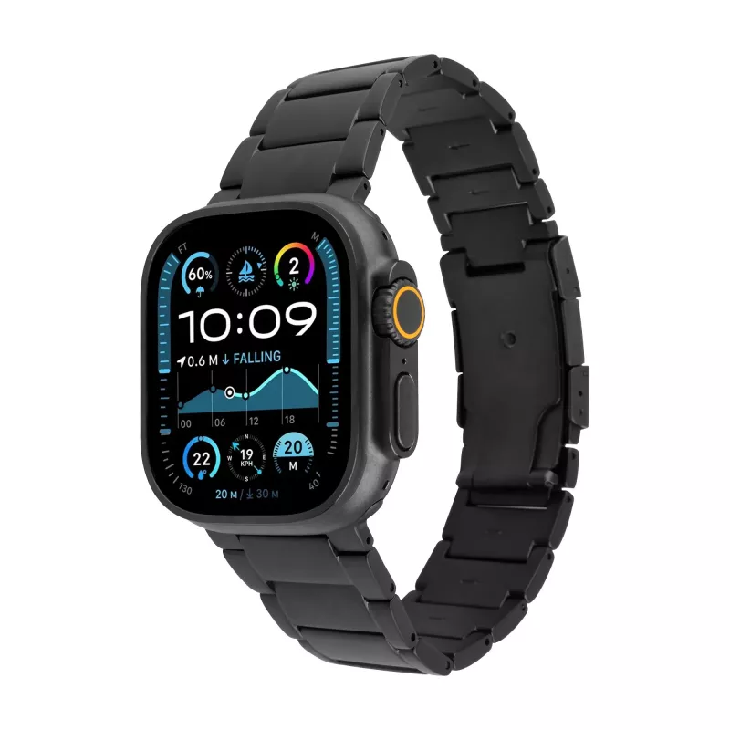 FIXED Titanium Strap pro, skirtas Apple Watch 44/45/46/49, juodas