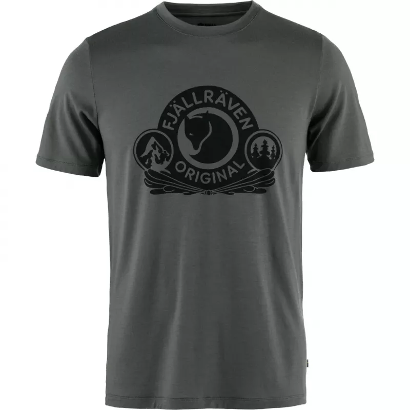 Fjällräven Abisko Wool Classic SS Vyriški Marškinėliai Basalt