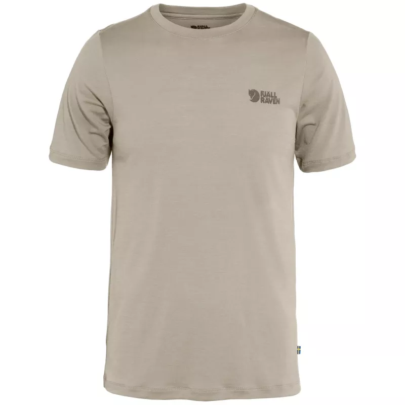 Fjällräven Abisko Wool Logo SS Vyrų Marškinėliai Light Fossil