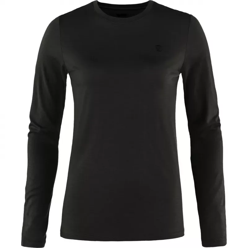 Fjällräven Abisko Wool LS Women's Base Layer Top Black