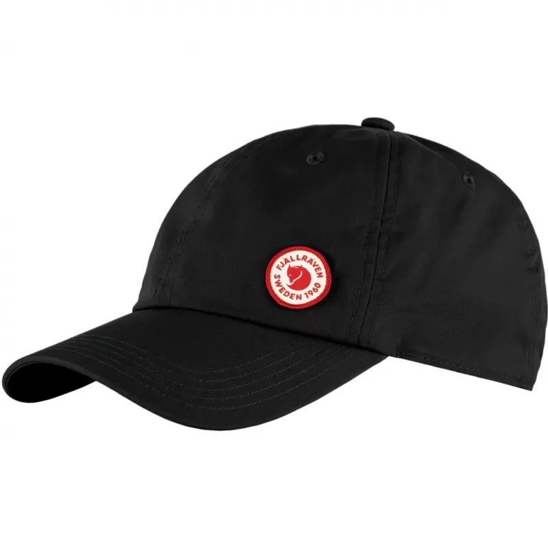 Fjällräven Logo Cap Black - G-1000 Eco beisbolo kepurė su UPF 50+