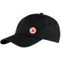 Fjällräven Logo Cap Black - G-1000 Eco beisbolo kepurė su UPF 50+