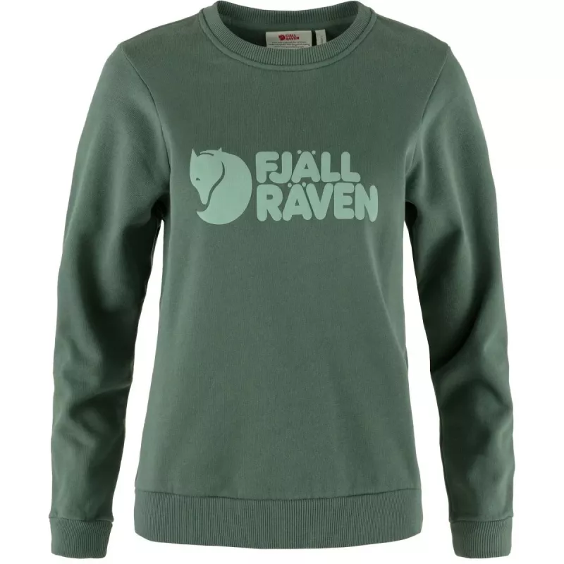 Fjällräven Logo Women's Sweater Deep Patina - Misty Green