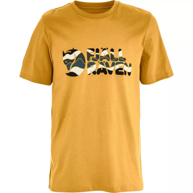 Fjällräven Vyrų įvairiaspalvis logotipo marškinėliai, Ochre, dydis M