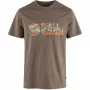 Fjällräven Men's Övik Logo T-Shirt Suede Brown