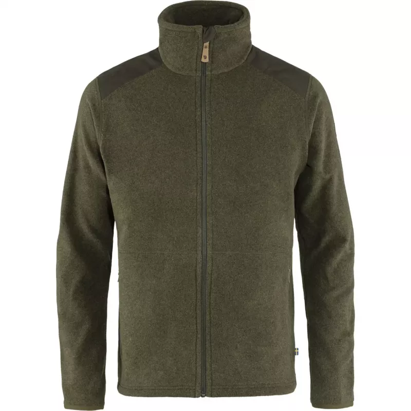 Fjällräven Men's Sten Fleece Jacket Dark Olive