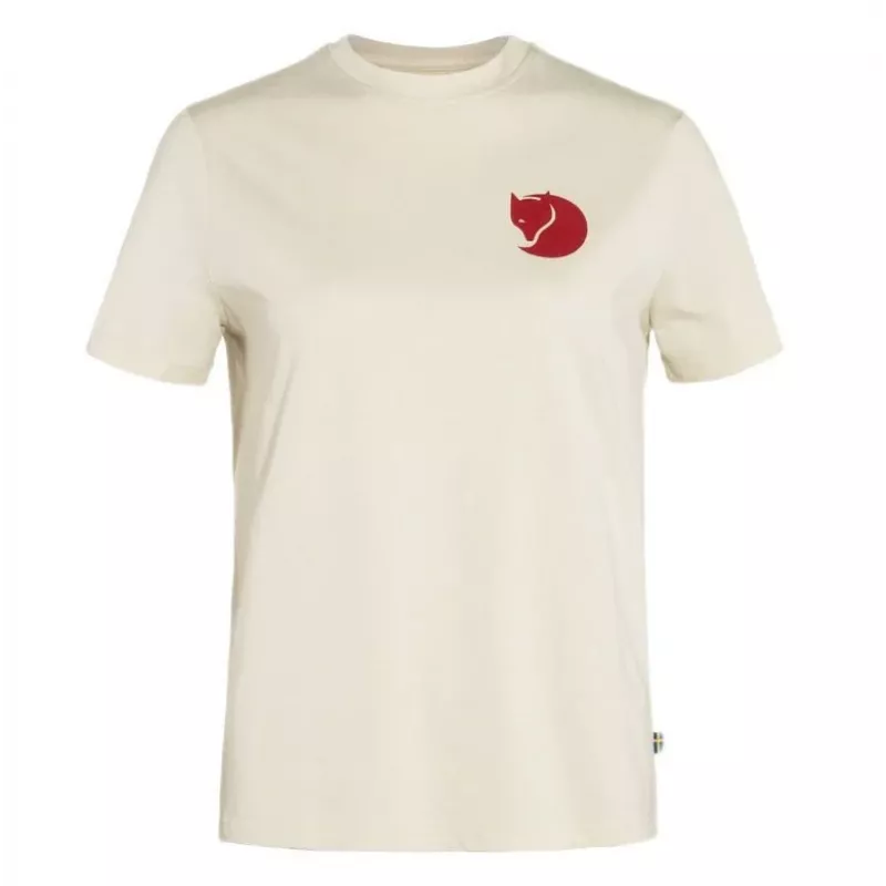 Fjällräven Women's Fox Boxy Logo Tee Chalk White Size S