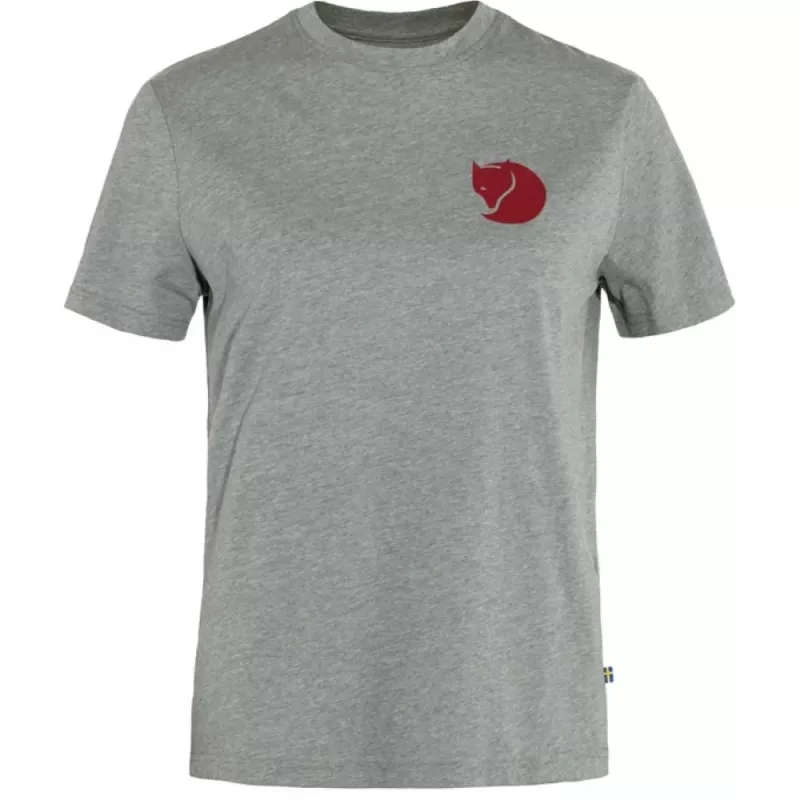 Fjällräven Women's Fox Boxy Logo Tee Grey Melange