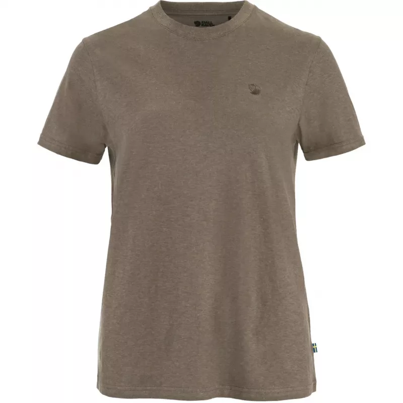 Fjällräven Moteriški Marškinėliai Hemp Blend Suede Brown