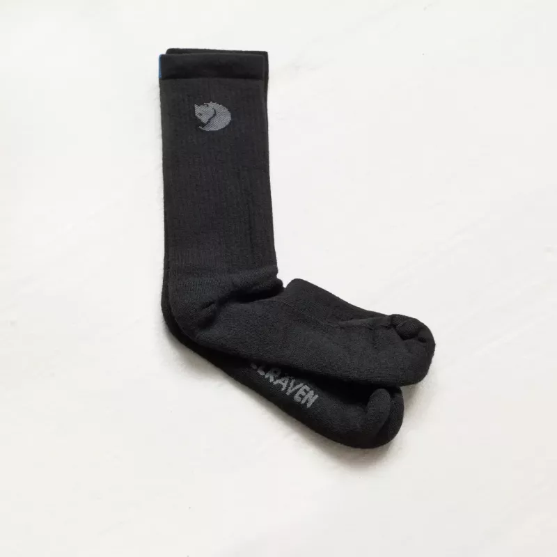 Fjällräven Wool Sock Black Merino Crew Unisex Hiking Sock