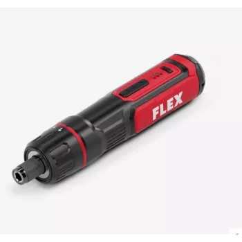 FLEX SD 7-320 4V belaidis atsuktuvas su USB-C įkrovimu, 7 Nm, 320 RPM, 1/4 inch šešiabriaunis, LED apšvietimas, minkšta rankena, su antgaliais