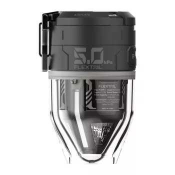 Flextail Max Pump 3 nešiojamas oro siurblys (juodas) – 300 L/min, 500 liumenų LED, IPX4, USB-C