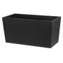Flowerpot Thermo Patio D76 juodas 76 cm apvalus dvigubų sienelių izoliuotas lauko vazonas