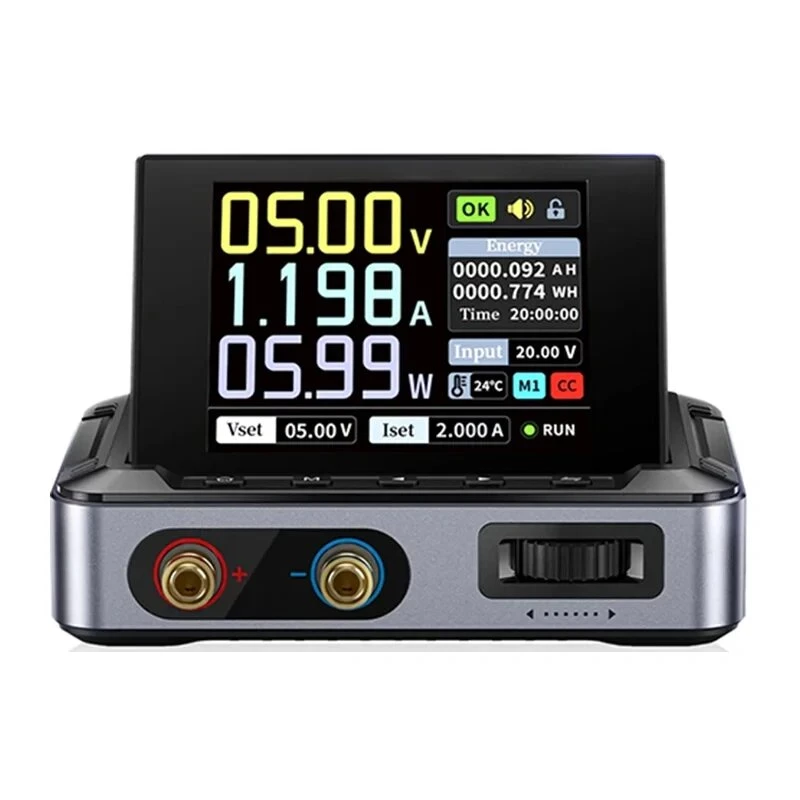 FNIRSI DPS150 PD reguliuojamas nuolatinės srovės maitinimo šaltinis 150W 0-28V 0-5A USB-C PD ir DC įvestis TFT ekranas