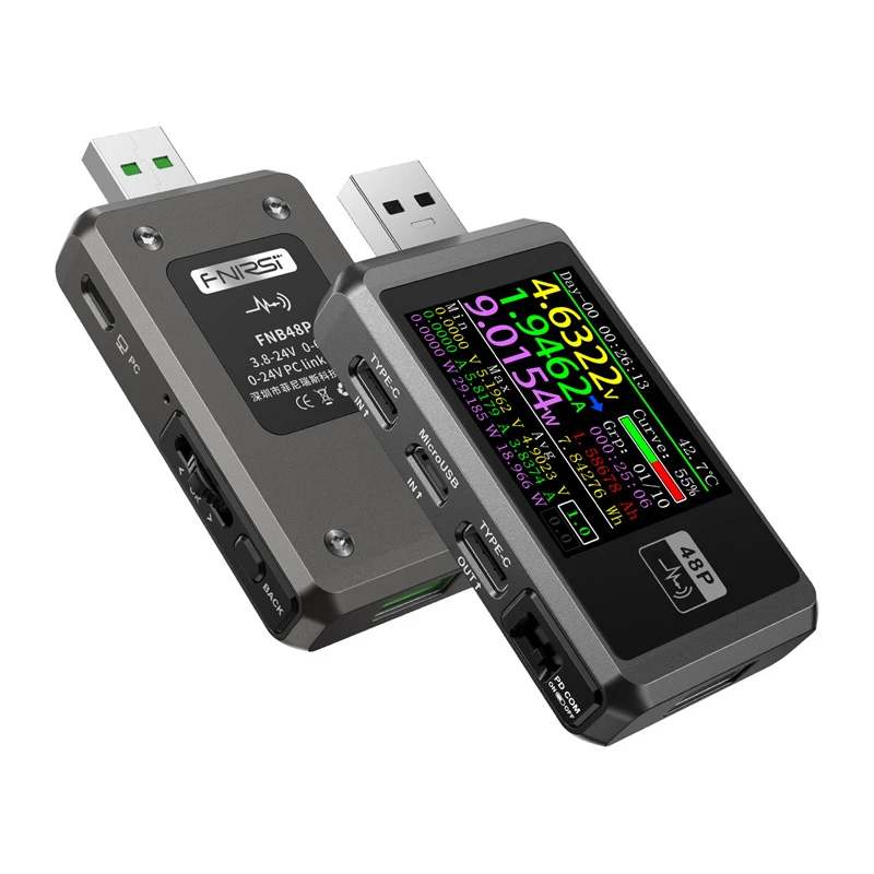 FNIRSI FNB48P USB jungties testeris juodas