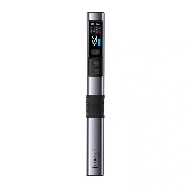 FNIRSI HS-02A 100W USB-C lituoklis su OLED ekranu