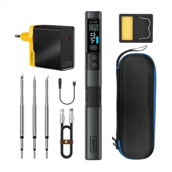 FNIRSI HS-02B F 100 W protingas lituoklis su USB-C PD, OLED ekranu, greitu įkaitimu