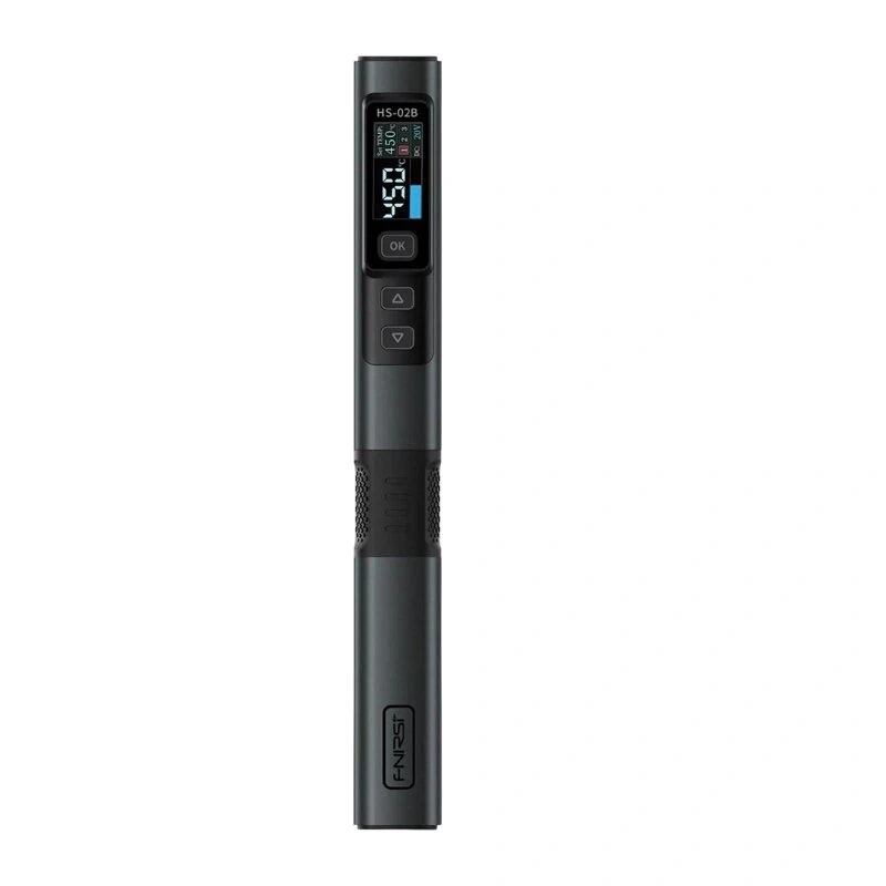 FNIRSI HS-02B Plus Tool Box 100W USB-C PD lituoklis su 0.87 inch OLED ekranu, 80-420°C, įšyla per 6 s, aliuminio korpusas, reguliuojamas miego/išjungimo režimas, atnaujinama programinė įranga