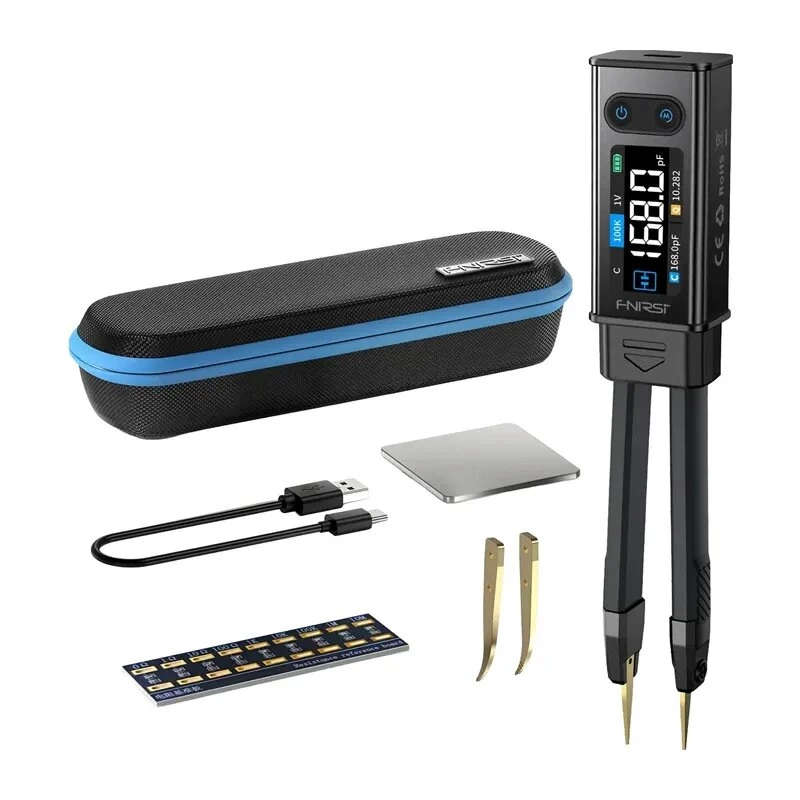 FNIRSI LCR-ST2 didelio tikslumo LCR matuoklis | 100 kHz matavimo dažnis, 2,8 colio TFT ekranas, USB-C