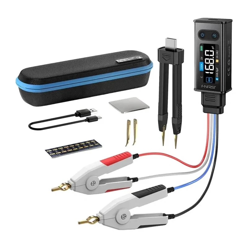 FNIRSI LCR-ST2 Plus LCR Tester – 2.8 colio TFT, 100Hz-100kHz, L/C/R/ESR/D/Q, įkraunamas