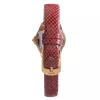 FOLLI FOLLIE Heart4Heart Moteriškas Kvarcinis Laikrodis WF1B006STSR 33mm Rožinio Aukso Nerūdijančio Plieno Korpusas Baltas Ciferblatas Raudonas Odinis Dirželis