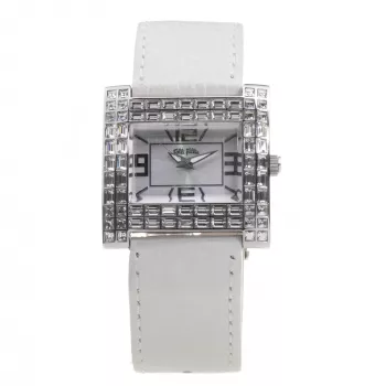 FOLLI FOLLIE Moteriškas laikrodis WF7A007SPS (35mm) - Nerūdijančio plieno korpusas, rožinis odinis dirželis, kvarcinis mechanizmas