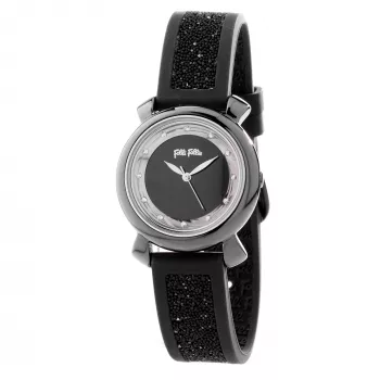 FOLLI FOLLIE Women's Watch WF15T013ZSA Santorini Flower 28mm Rose Gold-Tone Stainless Steel White Leather