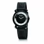 FOLLI FOLLIE Women's Watch WF15T013ZSK 28mm Rose Gold Stainless Steel Case Black Leather Strap Quartz Analog