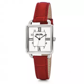 FOLLI FOLLIE Moteriškas laikrodis WF19T005SPW 32mm Nerūdijantis plienas Kvarcinis Analoginis Baltas ciferblatas Sidabrinis tinklelis