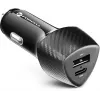 Forcell Carbon CC50-1A1C 38W automobilinis įkroviklis USB-C PD 3.0 + USB-A QC 3.0 juodas