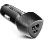 Forcell Carbon CC50-1A1C 38W automobilinis įkroviklis USB-C PD 3.0 + USB-A QC 3.0 juodas