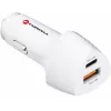 Forcell Carbon CC50-1A1C 38W USB-C PD + USB-A QC 3.0 automobilinis įkroviklis - baltas