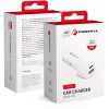 Forcell Carbon CC50-1A1C 38W USB-C PD + USB-A QC 3.0 automobilinis įkroviklis - baltas