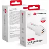 Forcell Carbon CC50-1A1C 38W USB-C PD + USB-A QC 3.0 automobilinis įkroviklis - baltas