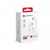 Forcell F-Audio HR-ME25 Lightning ausinės su mikrofonu ir nuotolinio valdymo pulteliu, baltos