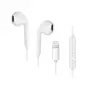 Forcell F-Audio HR-ME25 Lightning ausinės su mikrofonu ir nuotolinio valdymo pulteliu, baltos