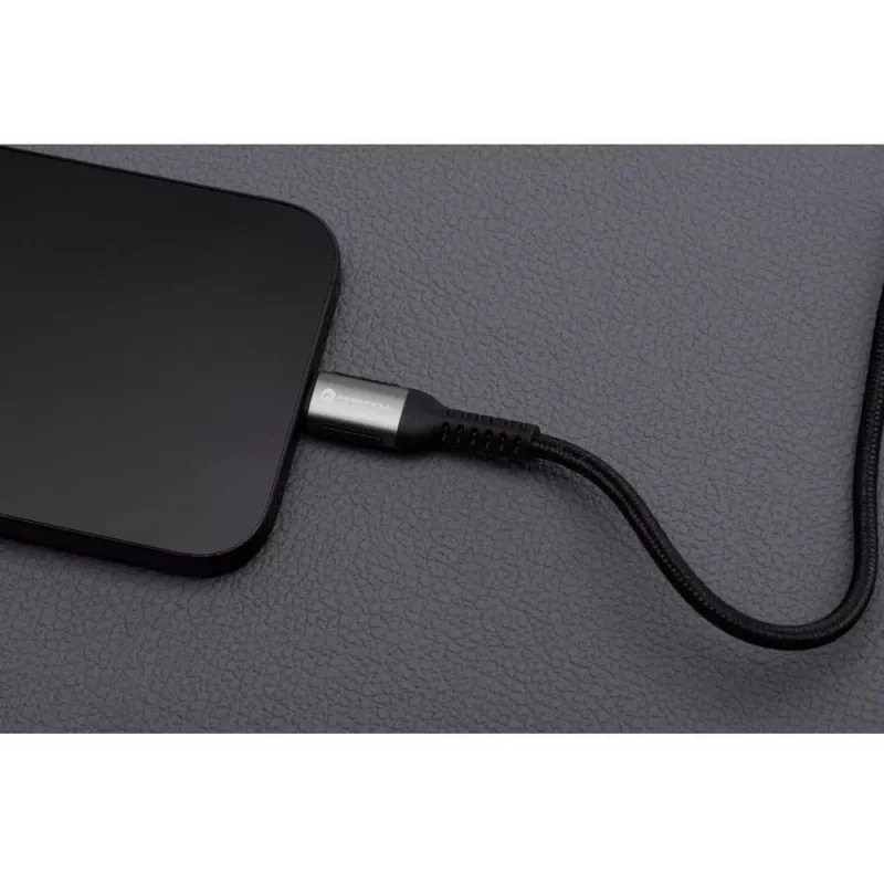 FORCELL F-Energy Cafule USB-C į USB-C laidas 1,2 m 240W 5A PD QC 4.0 pintas juodas