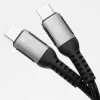 FORCELL F-Energy Cafule USB-C į USB-C laidas 1,2 m 240W 5A PD QC 4.0 pintas juodas