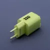 Forcell F-Energy GaN III VT-41 33 W GaN sieninis įkroviklis, 1x USB-C PD 3.0/PPS ir 1x USB-A QC 4.0, žalias