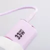 Forcell F-Energy GaN III VT-41 33W 1x USB-C 1x USB-A PD 3.0 QC 4.0 sieninis įkroviklis, violetinis