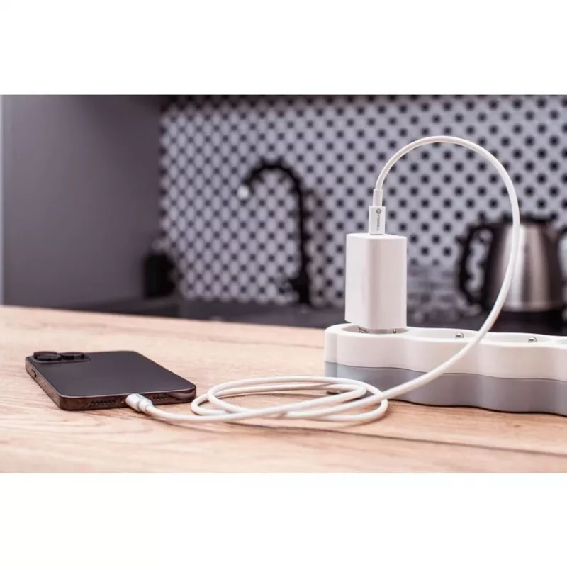 Forcell F-Energy USB-C į USB-C laidas QC4.0 PD 5A 100W 3m Baltas C339