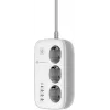Forcell F-Energy VT-PS03 išmanusis maitinimo lizdas, 3x Schuko lizdai, USB-C PD 30W, 3x USB-A QC 3.0, Wi-Fi, Tuya programėlės valdymas, 2500W/10A