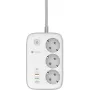 Forcell F-Energy VT-PS03 išmanusis maitinimo lizdas, 3x Schuko lizdai, USB-C PD 30W, 3x USB-A QC 3.0, Wi-Fi, Tuya programėlės valdymas, 2500W/10A