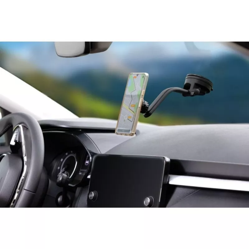 Forcell F-Grip MagLuxe Magnetinis automobilinis telefono laikiklis – Priekinis stiklas, prietaisų skydelis, oro ventiliacijos anga – Juoda