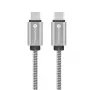 Forcell USB-C į USB-C laidas F-Energy QC4.0 PD 5A 100W E-Mark Metal 1m Sidabrinis C239