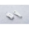 Forcell VT-41 GaN III 33W sieninis įkroviklis su 1x USB-C PD 3.0 ir 1x USB-A QC 4.0 (baltas)