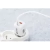 Forcell VT-41 GaN III 33W sieninis įkroviklis su 1x USB-C PD 3.0 ir 1x USB-A QC 4.0 (baltas)