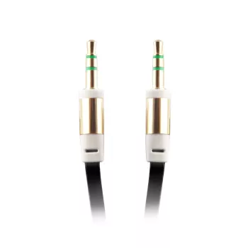 FOREVER Universalus AUX kabelis 3,5 mm kištukas-kištukas, 1 m, juodas