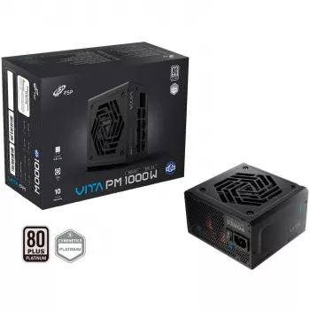 Fortron VITA PM 1000W Black, 1x 12-Pin High Power GPU, 4x PCIe, 1000 W